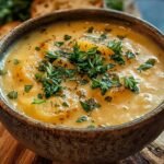 Cheddar Garlic Potato Soup