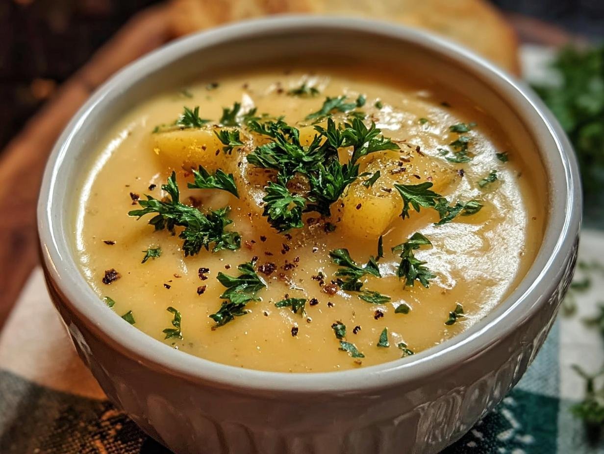 Amazing Cheddar Garlic Potato Soup - Cheddar Garlic Potato Soup - additional detail