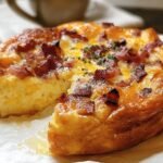 Cheese Bacon Strata Cake