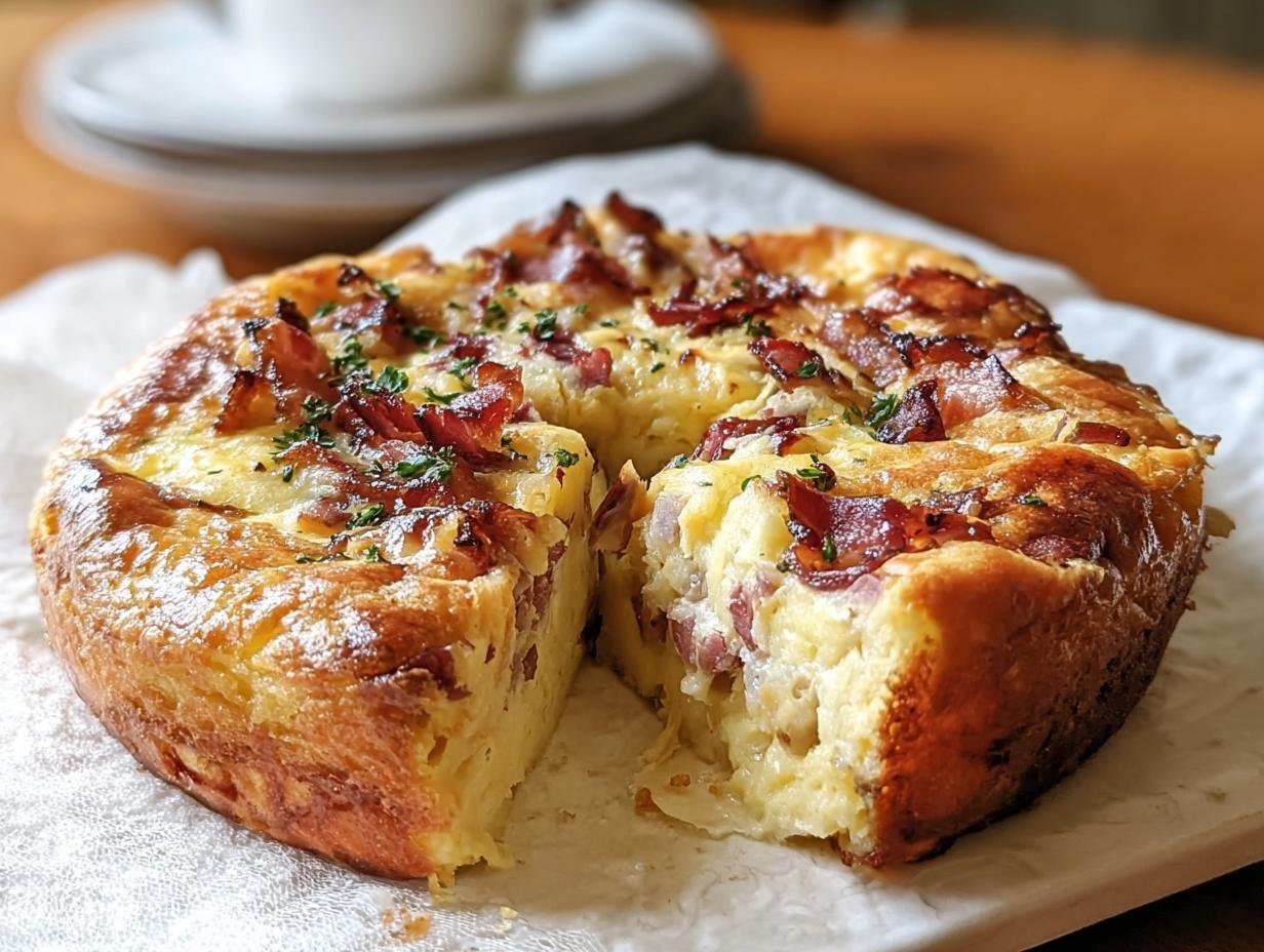 Cheese Bacon Strata Cake: Amazing 6-Ingredient Recipe - Cheese Bacon Strata Cake - additional detail