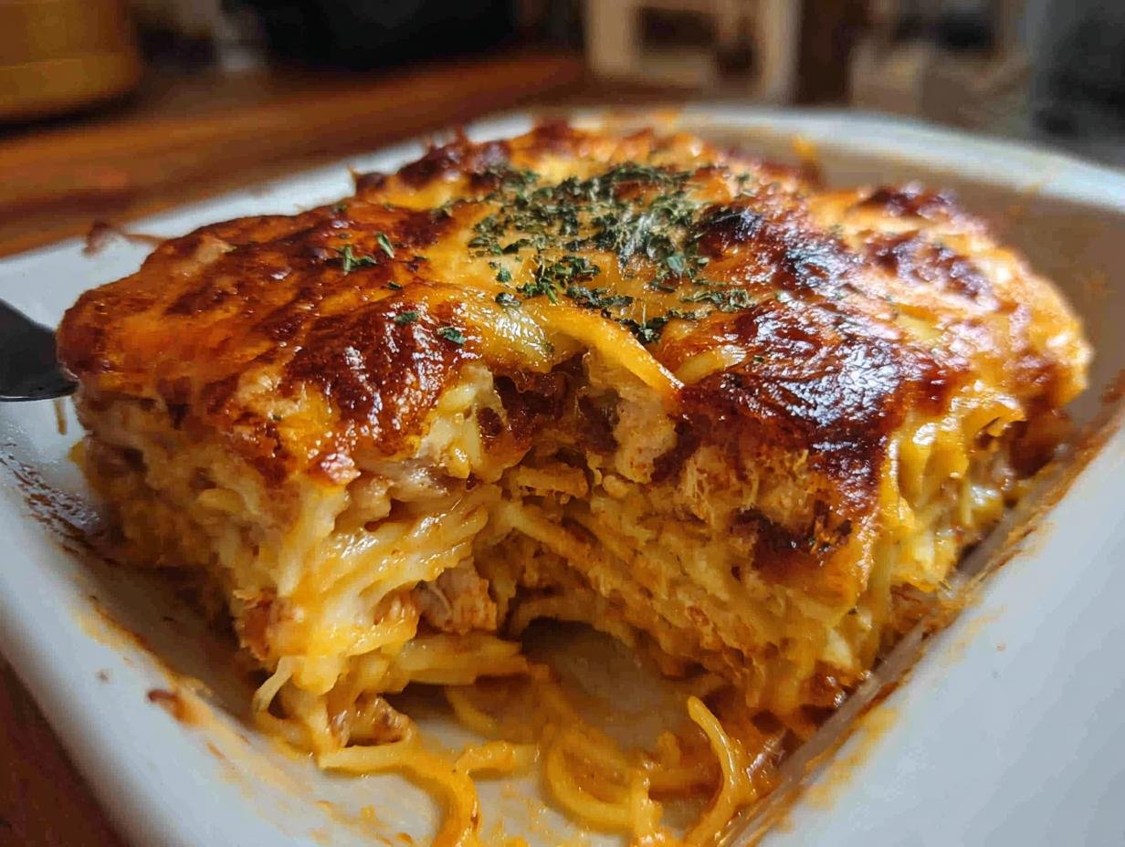 Supreme Chicken Spaghetti Casserole: 4 Secrets - Chicken Spaghetti Casserole - additional detail