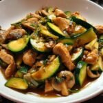 Chicken Zucchini Mushrooms Stir
