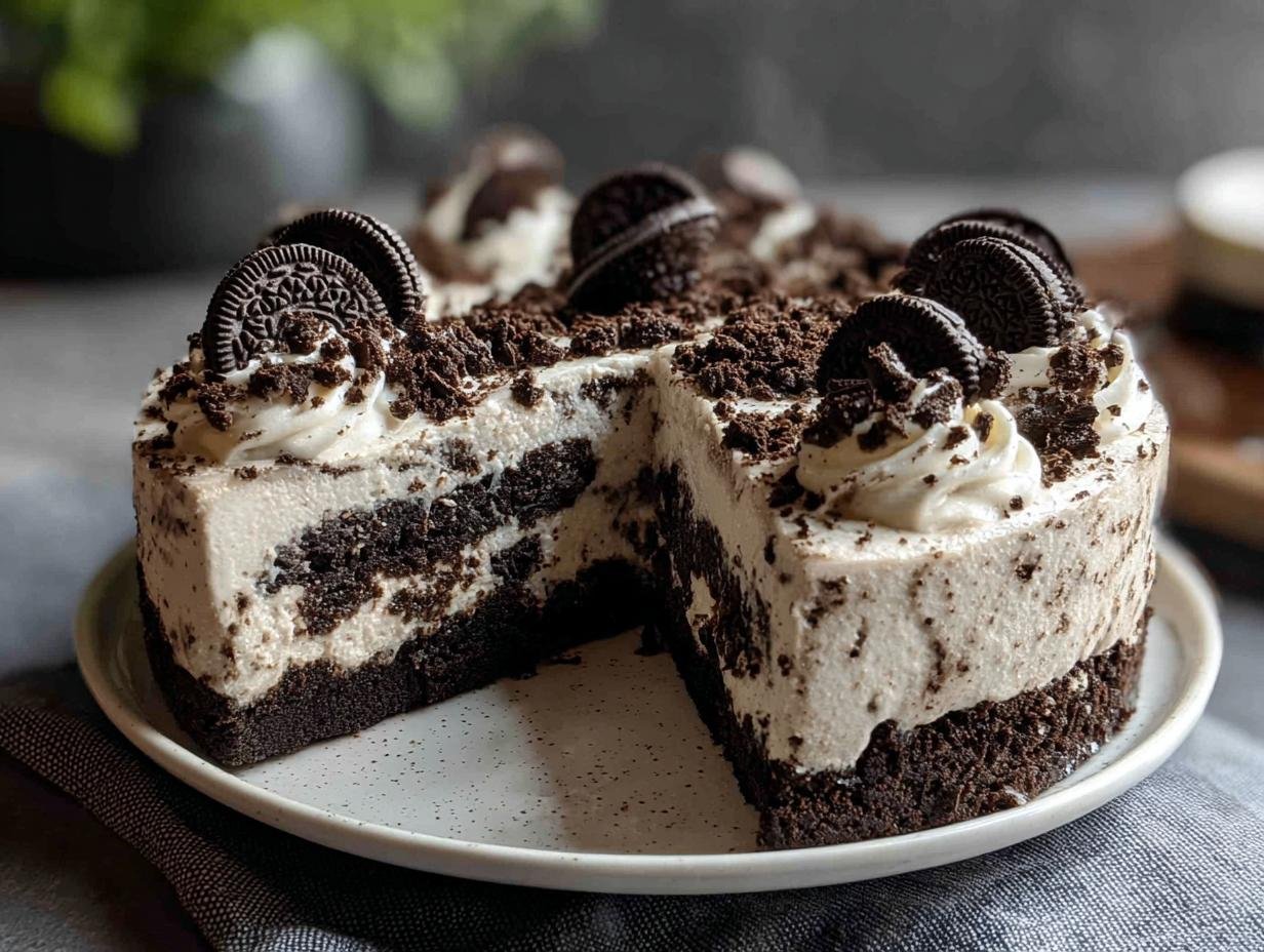 Cookies Cream Oreo Cake: Dreamy 1-Hour Dessert - Cookies Cream Oreo Cake - additional detail