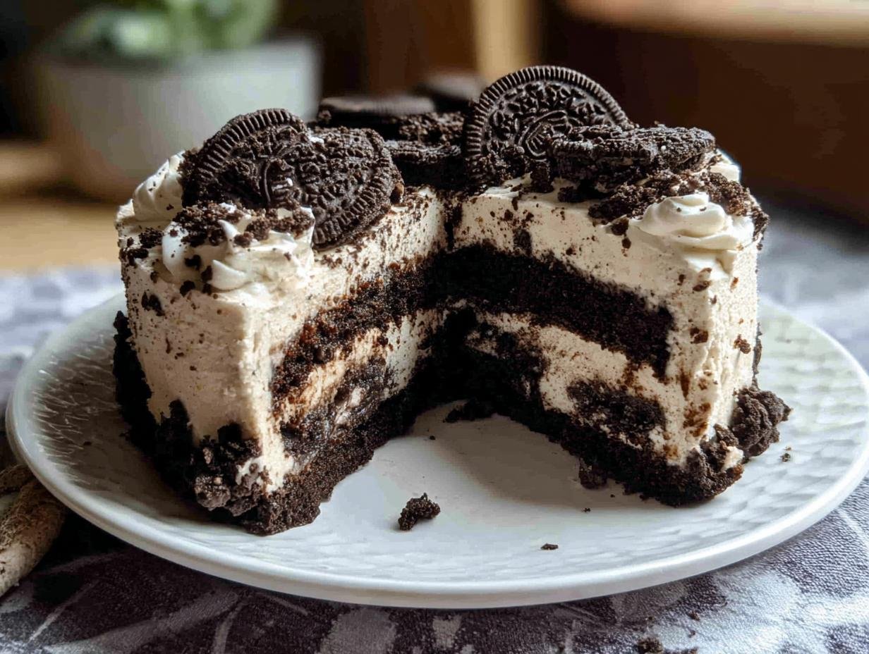 Cookies Cream Oreo Cake: Dreamy 1-Hour Dessert - Cookies Cream Oreo Cake - additional detail