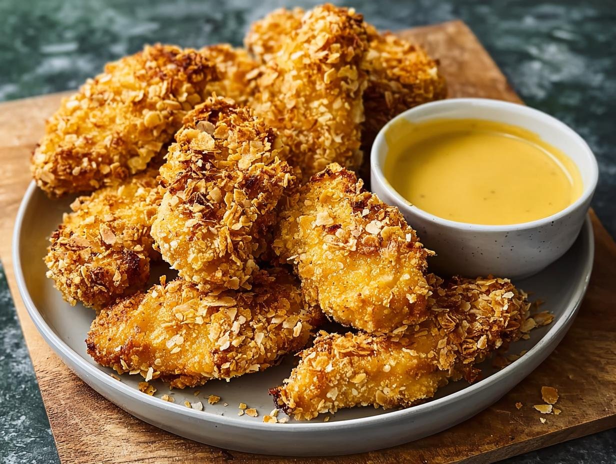 Cornflake Chicken Tenders: Delicious 35 Min Meal - Cornflake Crusted Chicken Tenders - additional detail