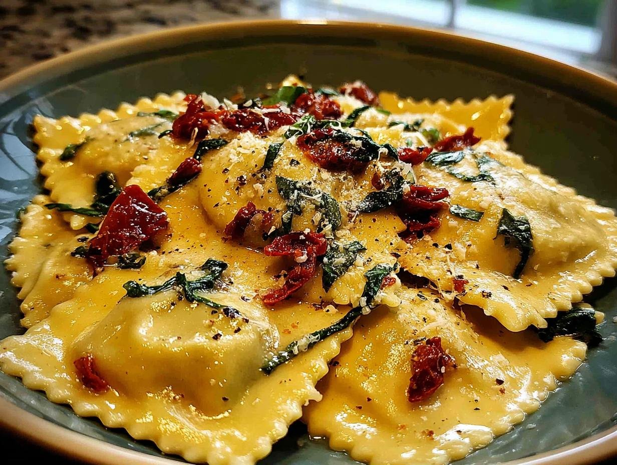 Amazing Creamy Tuscan Ravioli in Under 30 Minutes - Creamy Tuscan Ravioli - additional detail