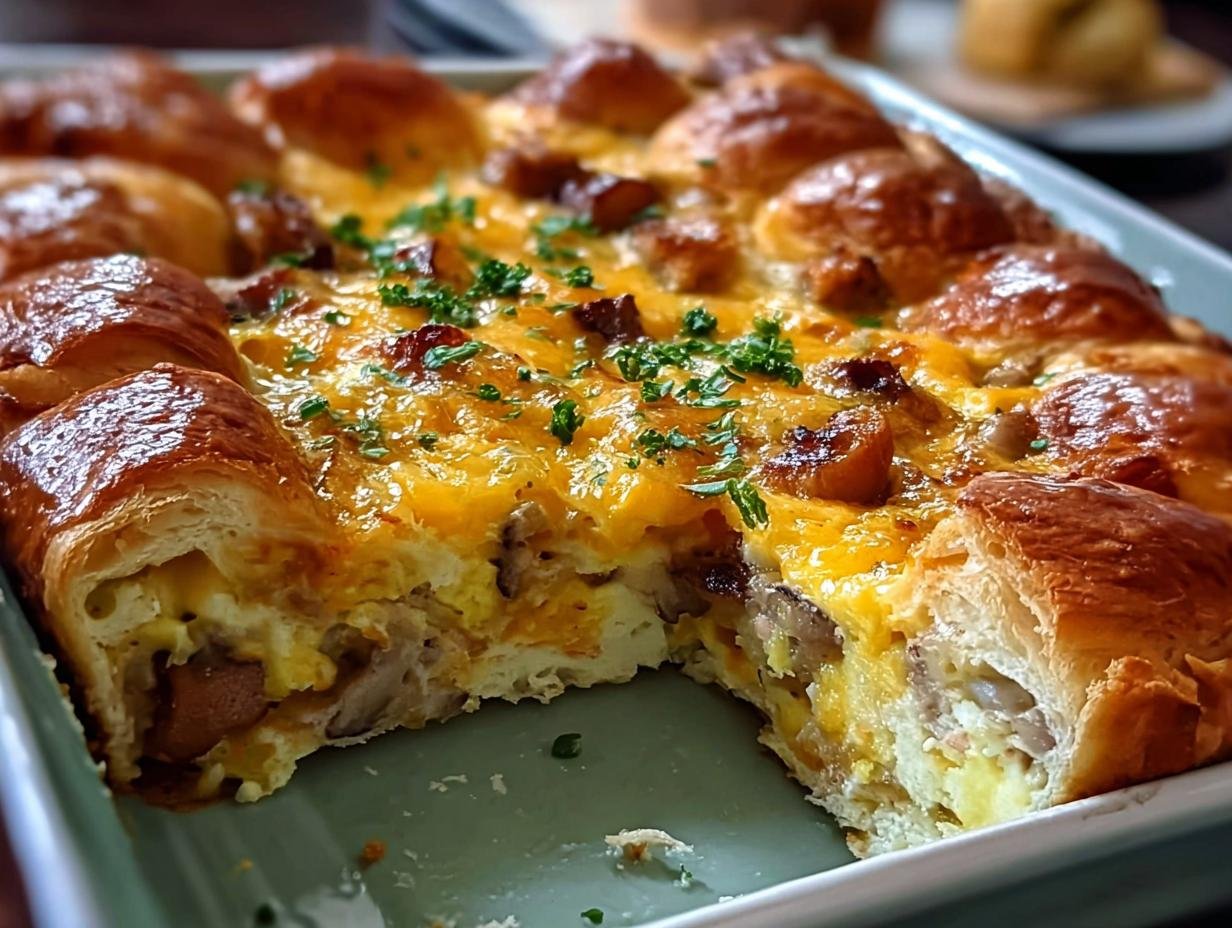 Croissant Breakfast Casserole Ahead: Easy 1 Dish - Croissant Breakfast Casserole Ahead - main visual representation