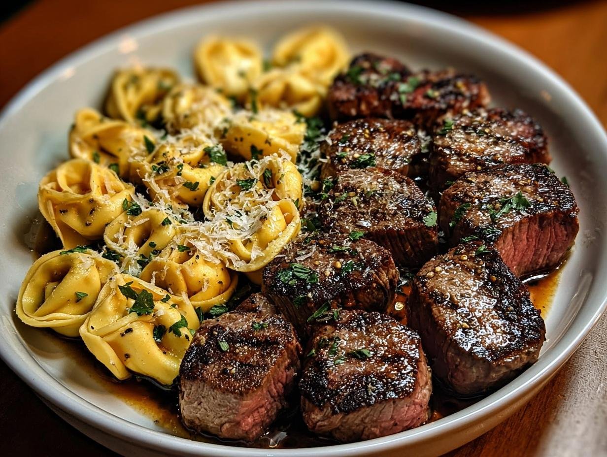 Amazing Garlic Butter Steak Tortellini 30 Min