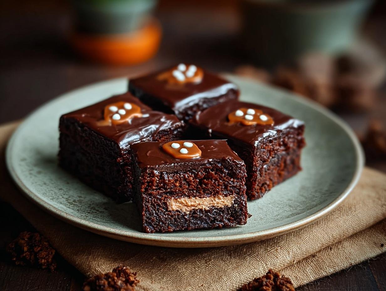 Ghostly Ganache Brownies: Amazing 4 Ingredient Treat - Ghostly Ganache Brownies - additional detail