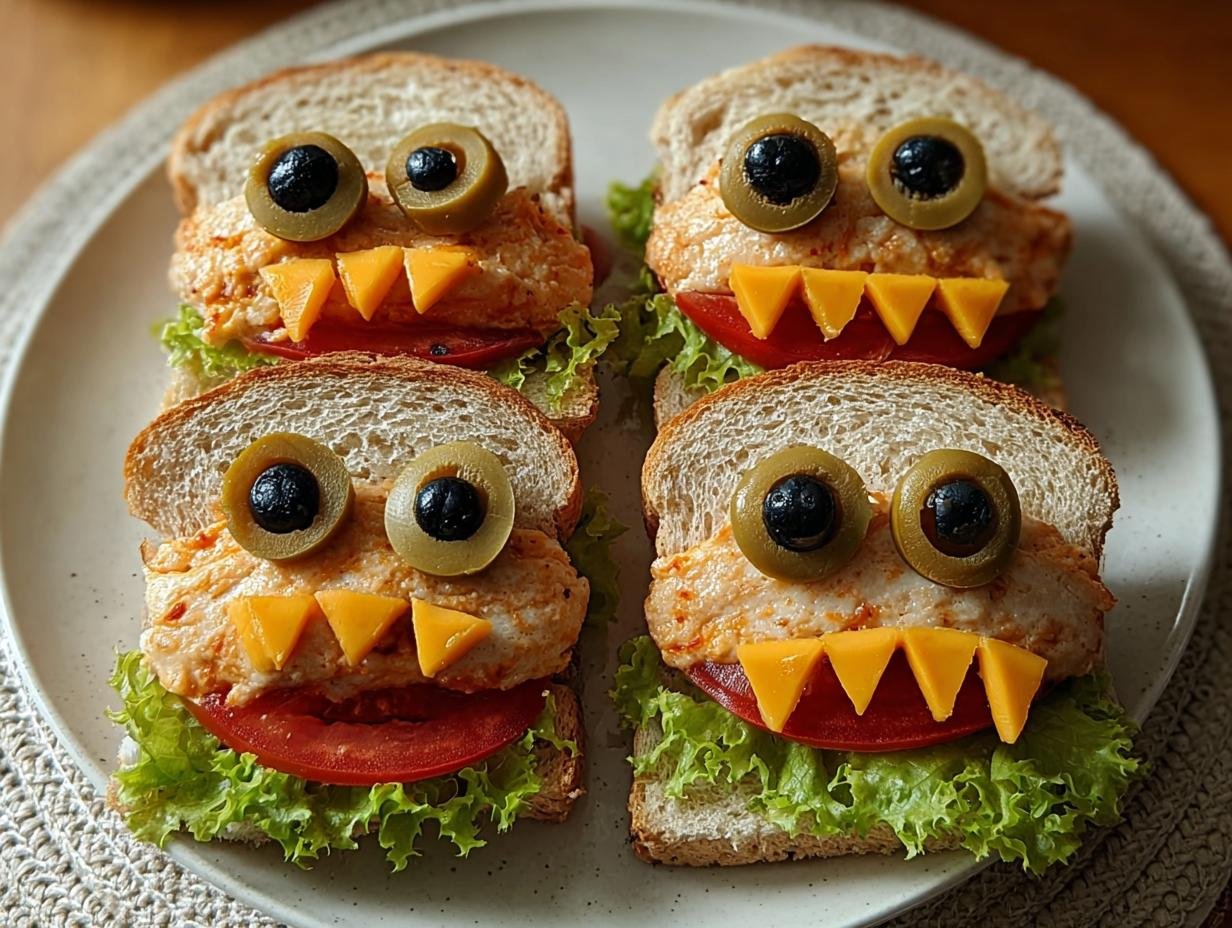 Ghoul Face Sandwiches: 1 Spooky & Easy Recipe