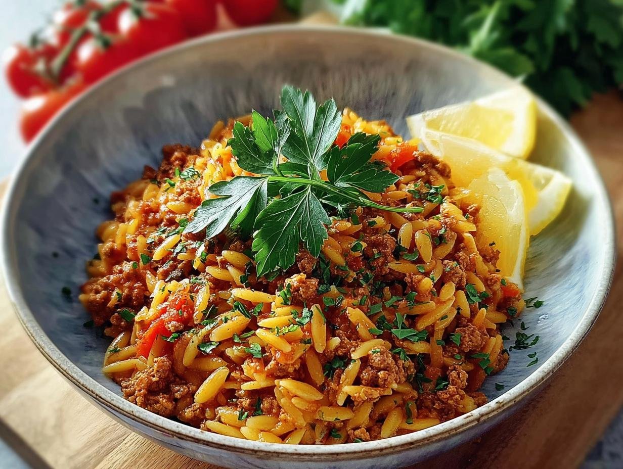 Ground Turkey Orzo: 1 Easy & Amazing Recipe - Ground Turkey Orzo - additional detail