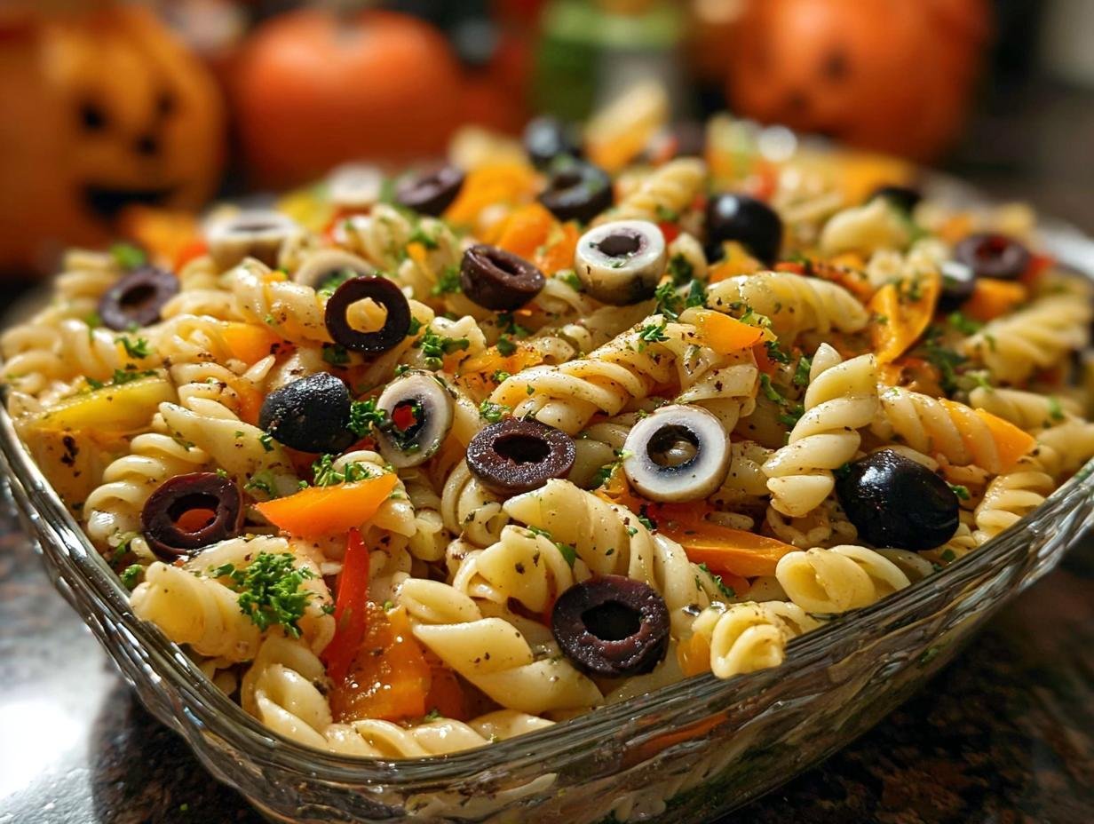 Halloween Pasta Salad Spooktacular: 1 Creepy Bite - Halloween Pasta Salad Spooktacular - additional detail