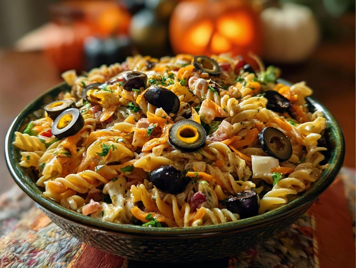 Halloween Pasta Salad Spooktacular: 1 Creepy Bite