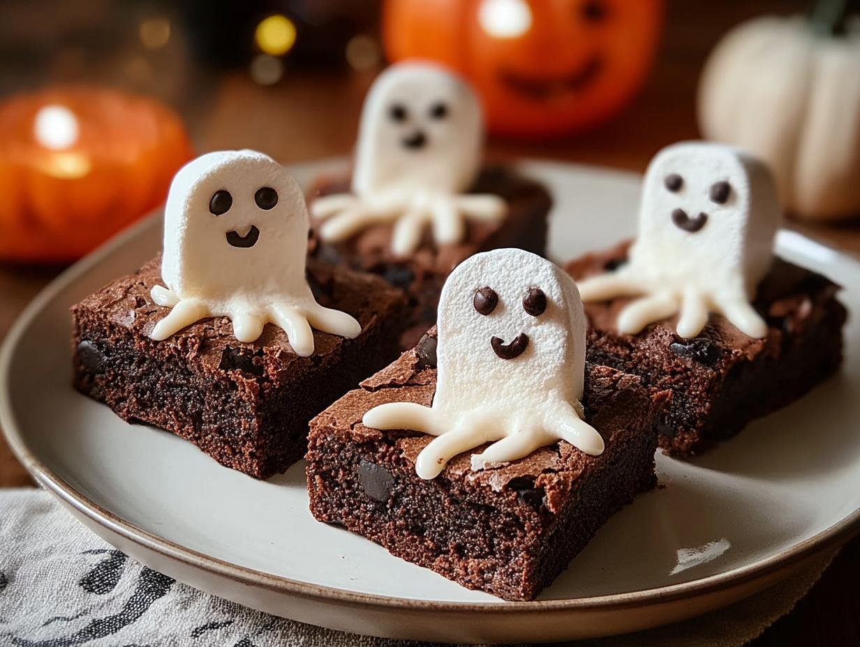 Marshmallow Ghost Brownies: 15-Min Frightful Fun