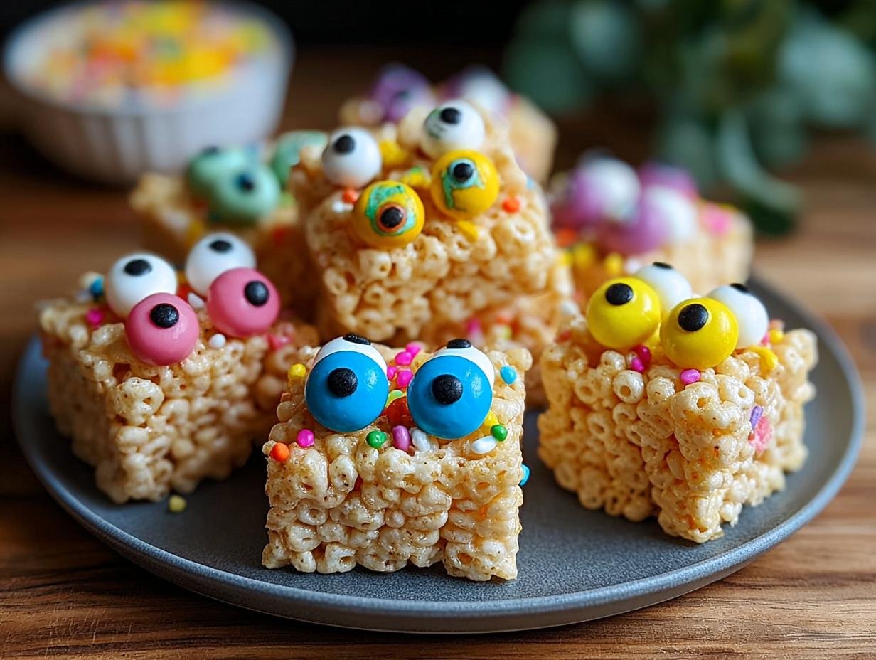 Monster Rice Krispie Treats: 3 Easy & Fun Ideas - Monster Rice Krispie Treats - additional detail