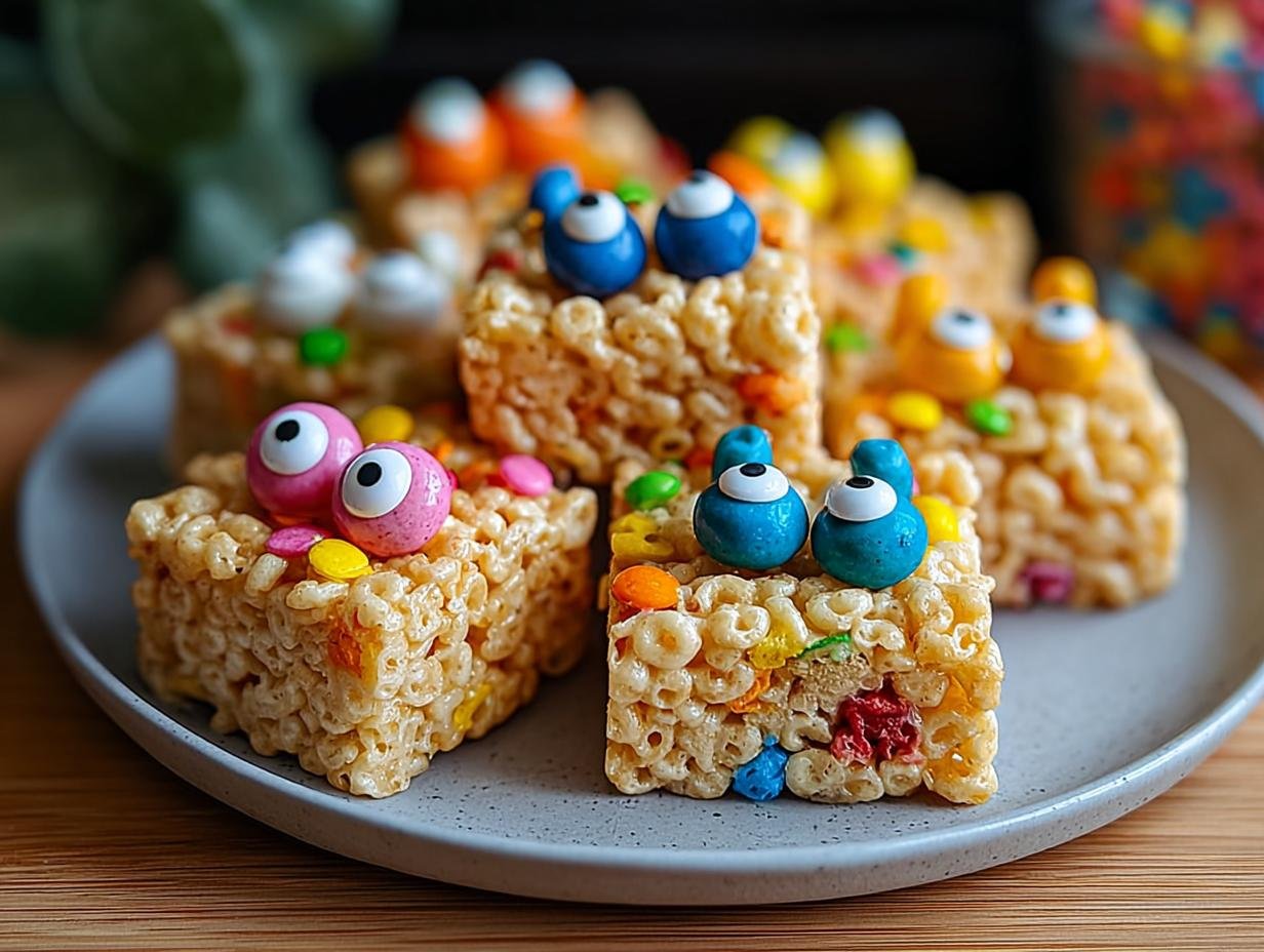 Monster Rice Krispie Treats: 3 Easy & Fun Ideas - Monster Rice Krispie Treats - additional detail