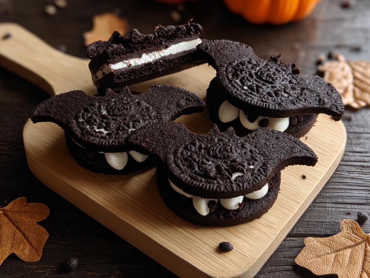 Oreo Bat Cookies: 4 Epic Halloween Treats - Oreo Style Bat Cookies - additional detail