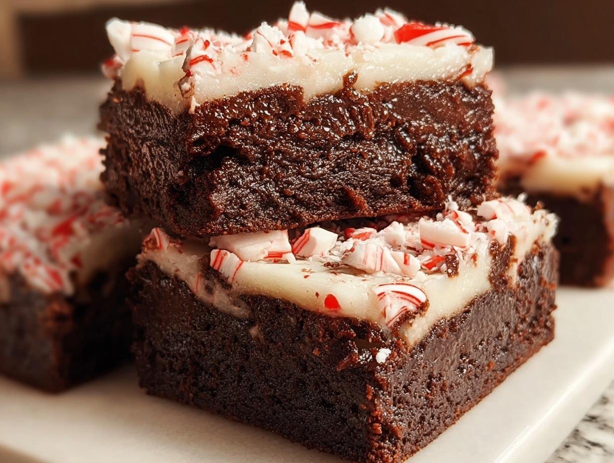 Peppermint Bark Brownies: 1 Amazing Holiday Treat - Peppermint Bark Brownies - additional detail