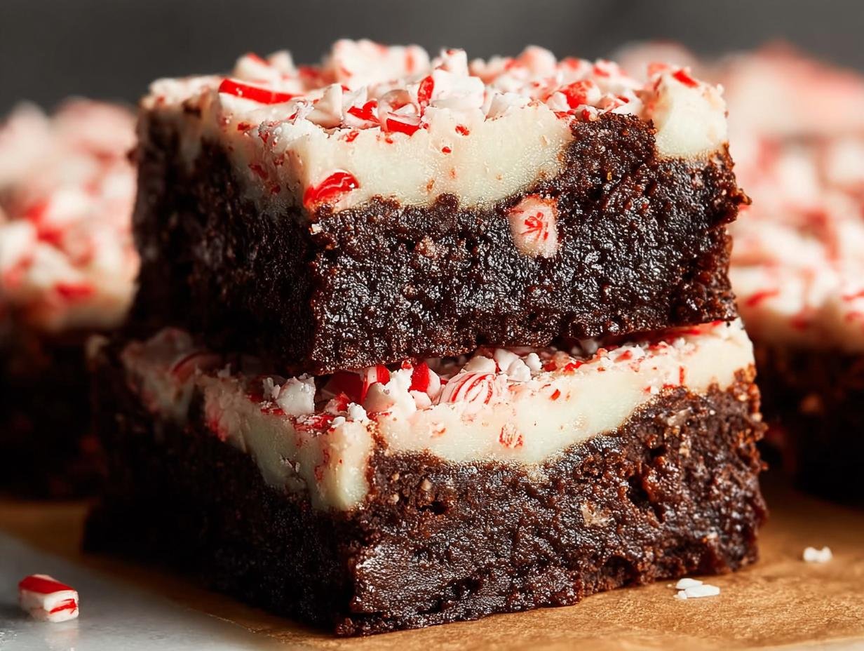 Peppermint Bark Brownies: 1 Amazing Holiday Treat - Peppermint Bark Brownies - additional detail