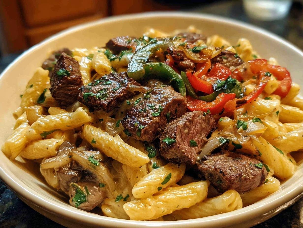 Philly Cheesesteak Pasta: 1 Pot, Amazing Flavor - Philly Cheesesteak Pasta - additional detail