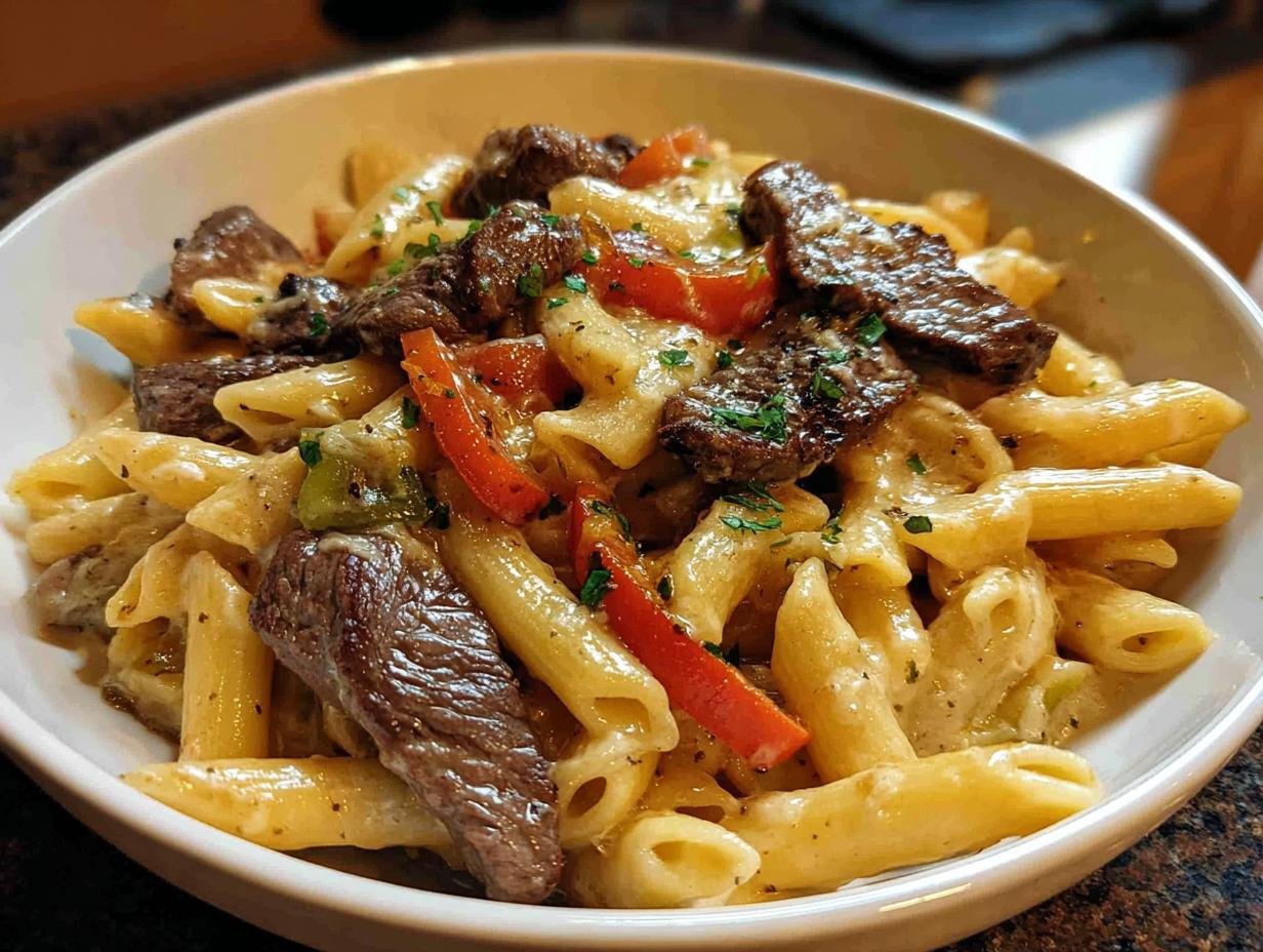 Philly Cheesesteak Pasta: 1 Pot, Amazing Flavor