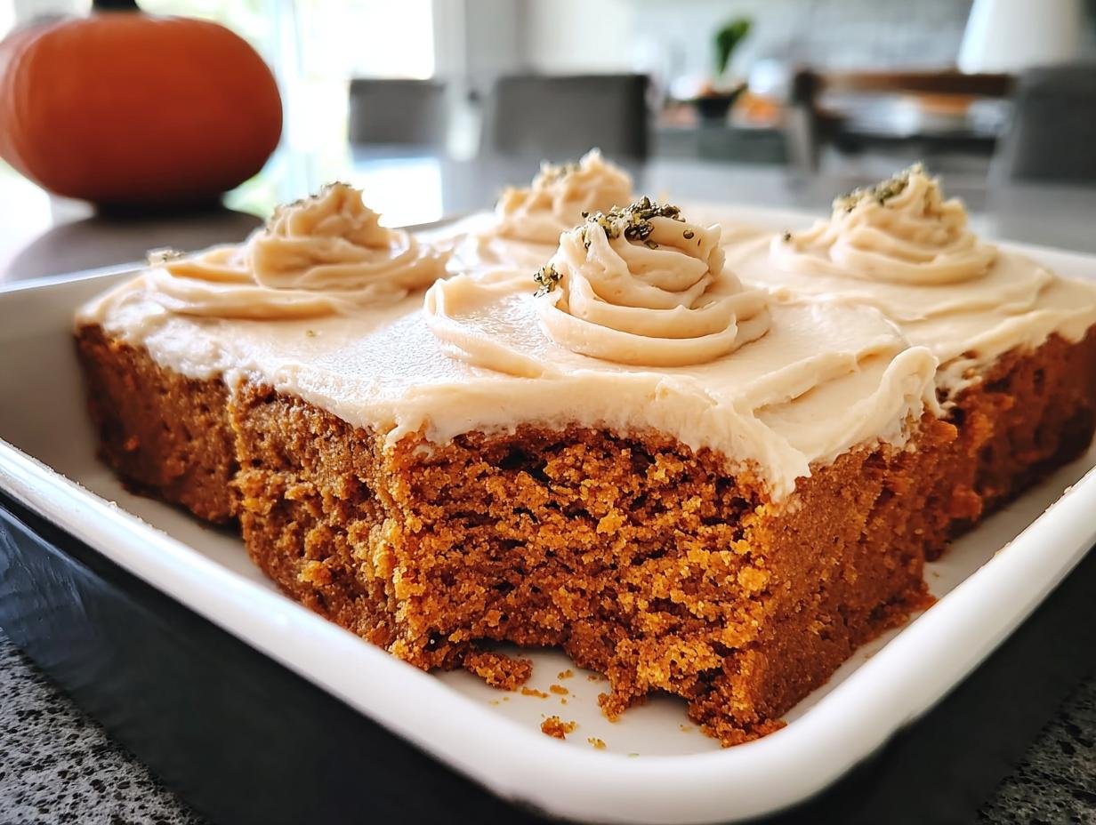 Perfect Pumpkin Sheet Cake: 1 Bowl Wonder - Pumpkin Sheet Cake - additional detail