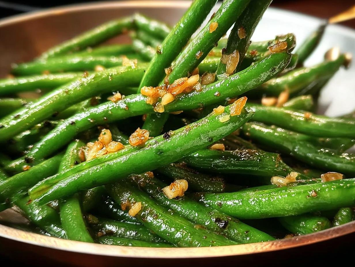 Perfect Green Beans Garlic: 4 Minute Sauté - Sauteed Green Beans Garlic - additional detail