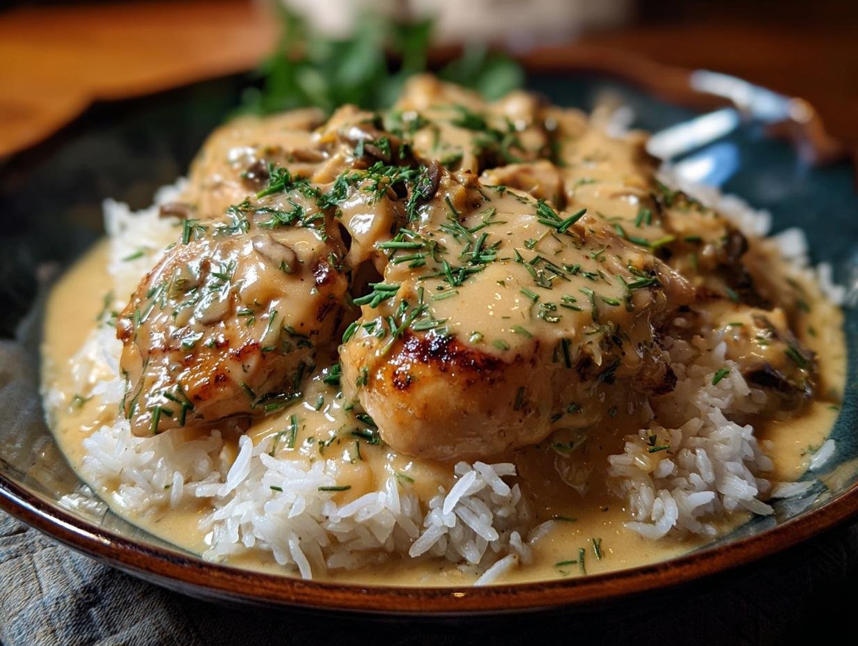 Smothered Chicken Rice Comfort: 1 Hug in a Bowl