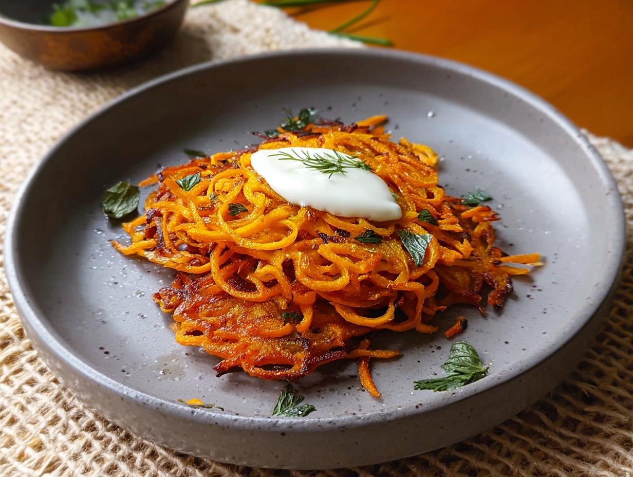 Spiralized Sweetpotato Latkes: 30-Min Crispy Delight - Spiralized Sweetpotato Latkes - main visual representation