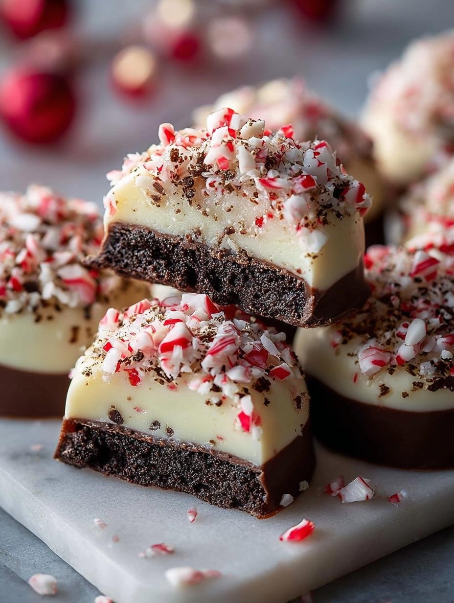 Irresistible Bake Peppermint Bark Oreo truffles ready for the holidays