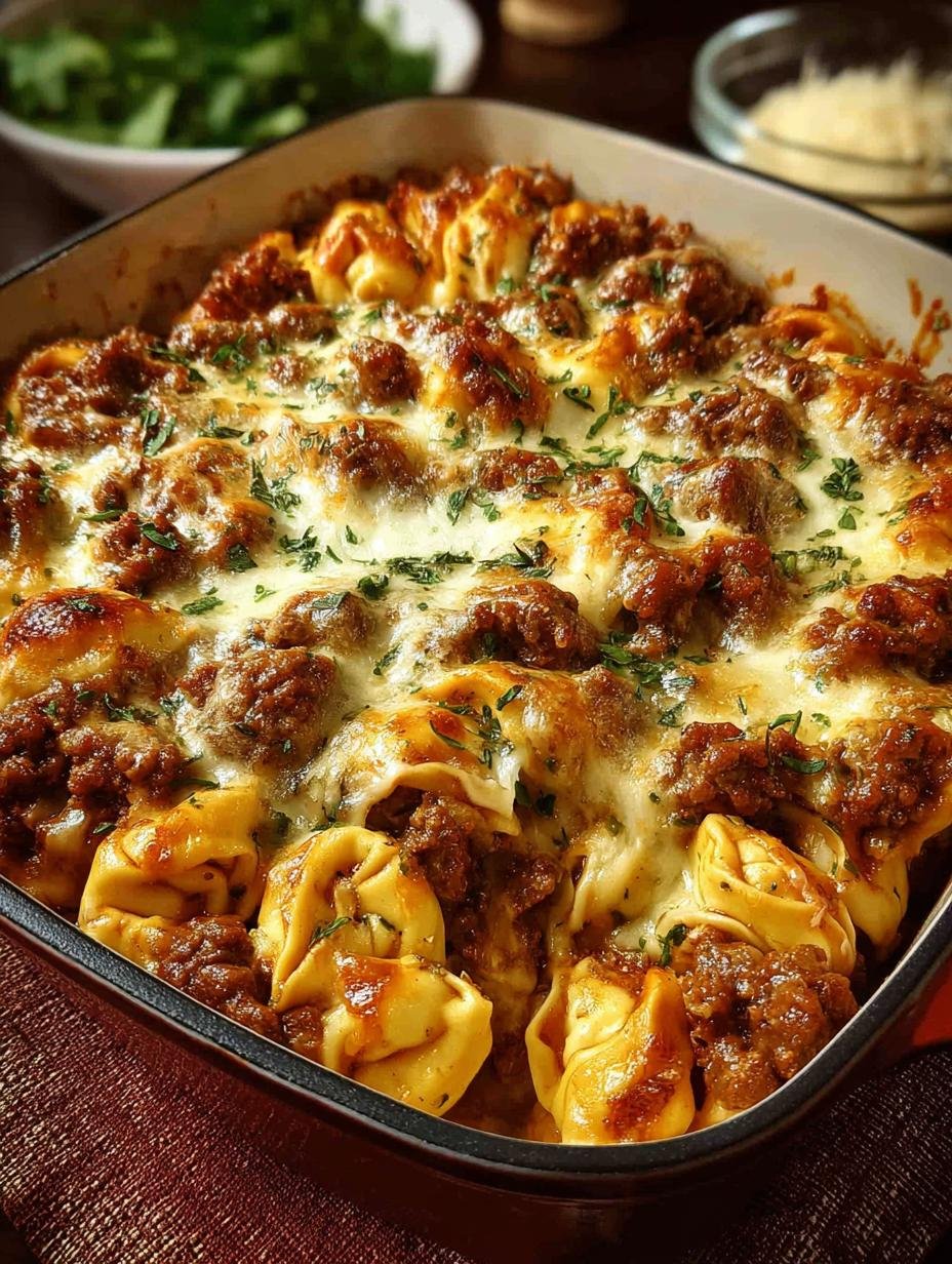 Beef Cheese Tortellini Bake: A Comforting Family Favorite - Beef Cheese Tortellini Bake - main visual representation