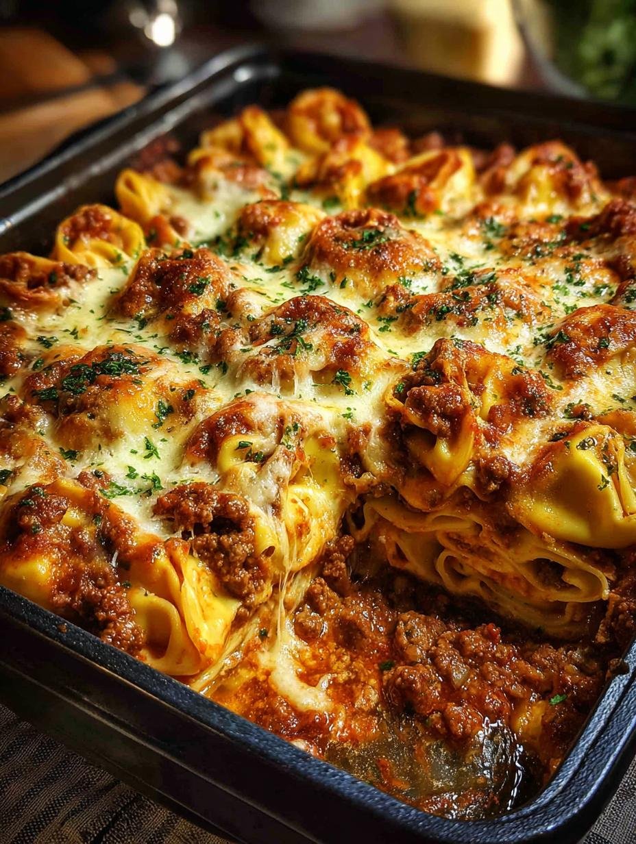 Beef Cheese Tortellini Bake: A Comforting Family Favorite - Beef Cheese Tortellini Bake - additional detail