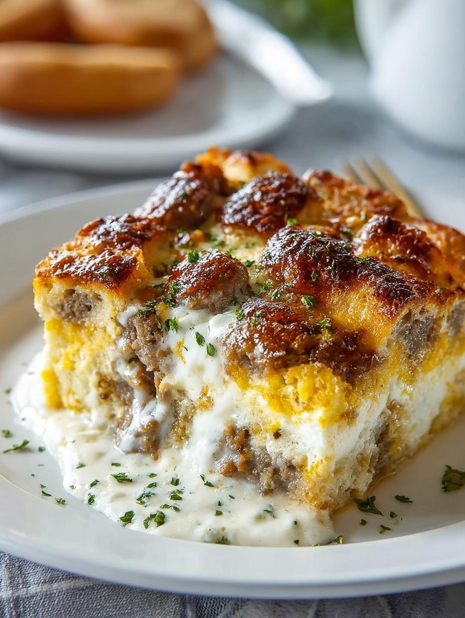 Biscuits Gravy Casserole