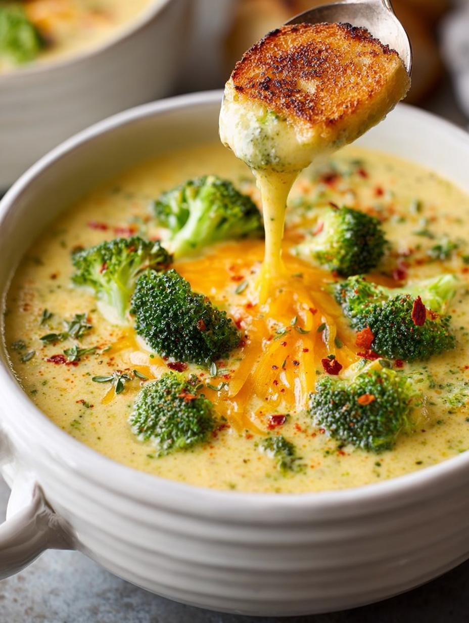 20 Minute Broccoli Cheese Soup: Comforting & Creamy Delight - Broccoli Cheese Soup - additional detail