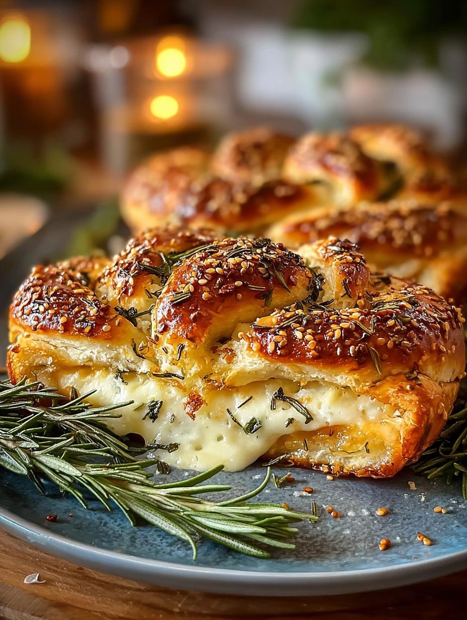 Cheesy Mozzarella Stuffed Rosemary Pretzels Recipe - Cheesy Mozzarella Stuffed Rosemary - main visual representation