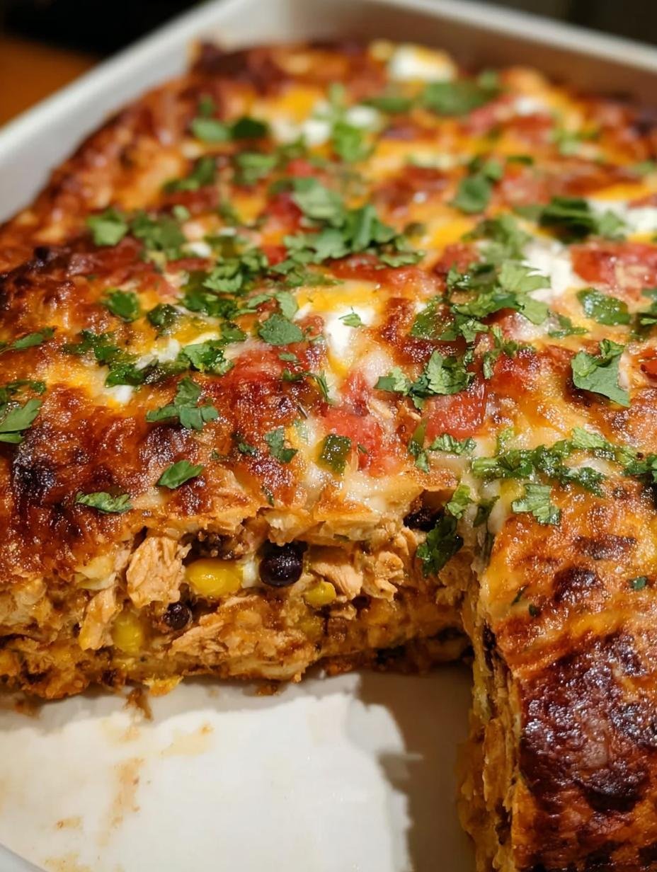Amazing Chicken Burrito Casserole: 1 Easy Bite - Chicken Burrito Casserole - additional detail