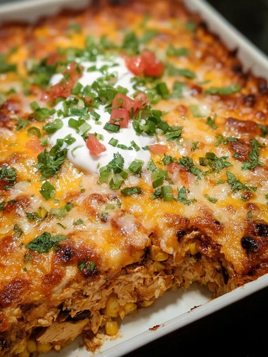 Amazing Chicken Burrito Casserole: 1 Easy Bite - Chicken Burrito Casserole - additional detail