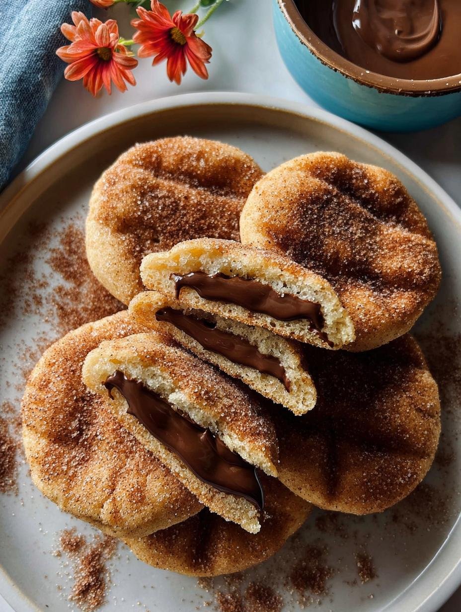 Churro Cookies Chocolate Filling