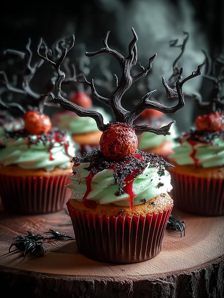 Creepy Tree Cupcakes