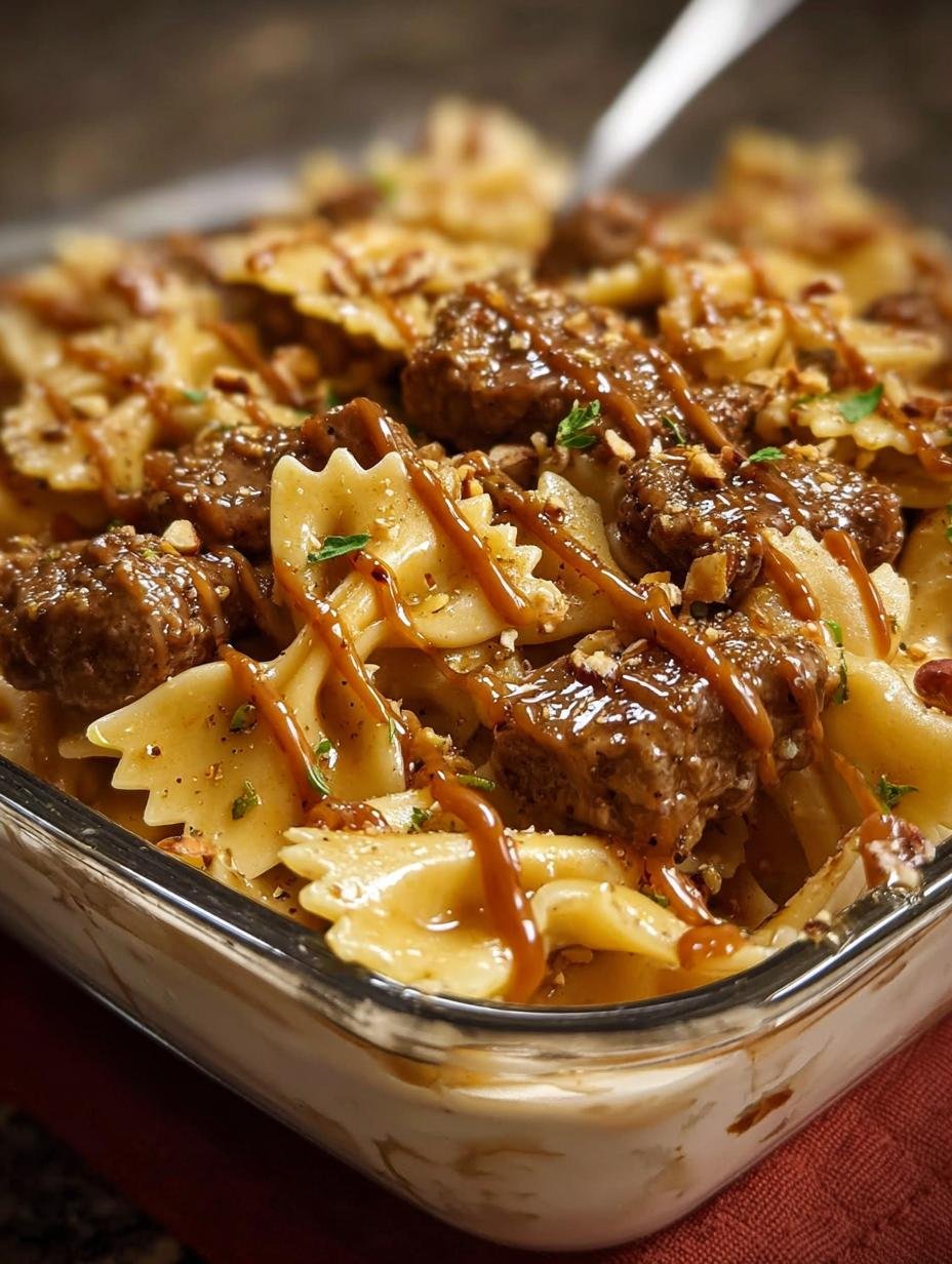 Garlic Butter Beef Bowtie