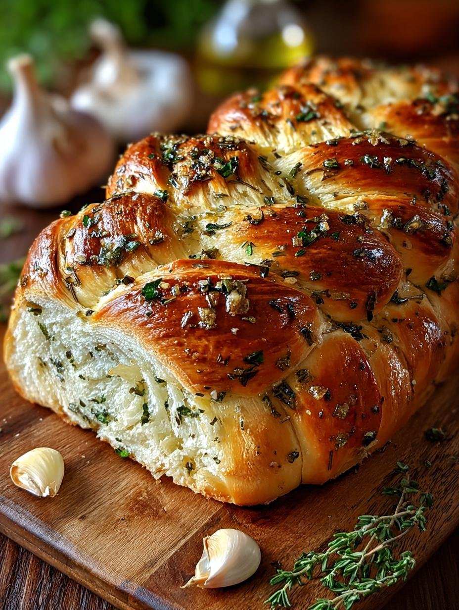 Delicious Garlic Herb Braided Bread Recipe for Dinner - Garlic Herb Braided Bread - additional detail
