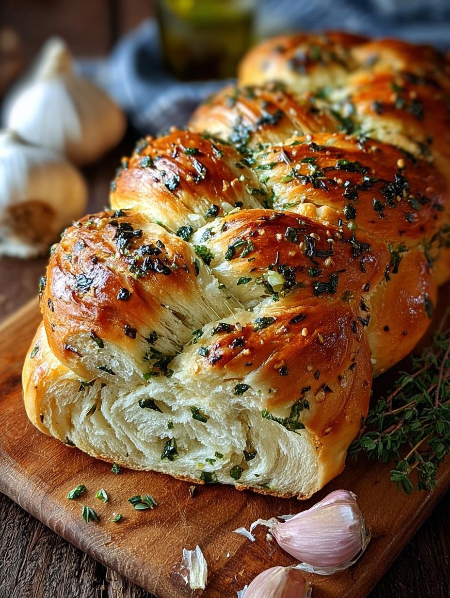 Garlic Herb Braided Bread