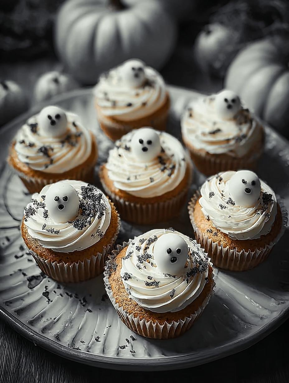 Scary Delicious Ghostly Cupcakes: 1 Sweet Recipe - Ghostly Cupcakes - additional detail