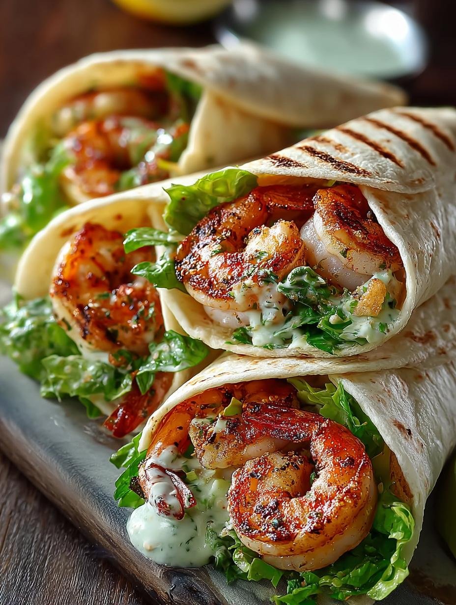 Grilled Shrimp Caesar Wraps: 5 Tasty Twists You’ll Love - Grilled Shrimp Caesar Wraps - additional detail