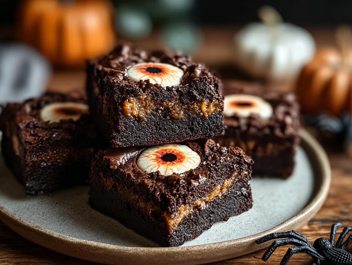 Amazing Halloween Eyeball Brownies Recipe - Halloween Eyeball Brownies - additional detail