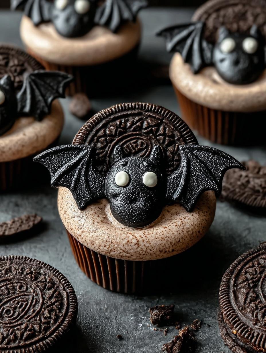 Oreo Bat Cupcakes