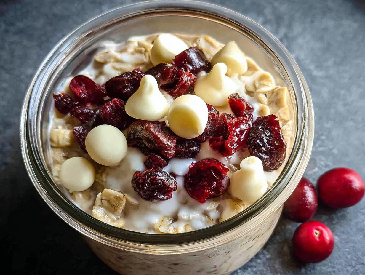 Delicious White Chocolate Overnight Oats, 1 Jar Joy - Overnight Oats White Chocolate - main visual representation