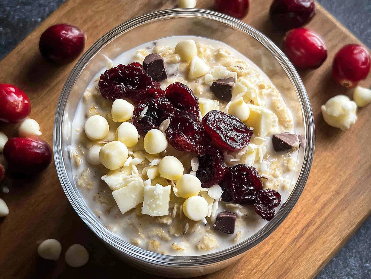 Delicious White Chocolate Overnight Oats, 1 Jar Joy - Overnight Oats White Chocolate - additional detail