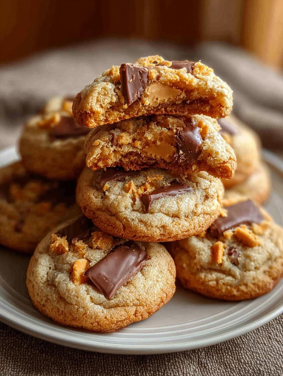 Peanut Butter Butterfinger Cookies: 24 Irresistible Treats - Peanut Butter Butterfinger Cookies - main visual representation