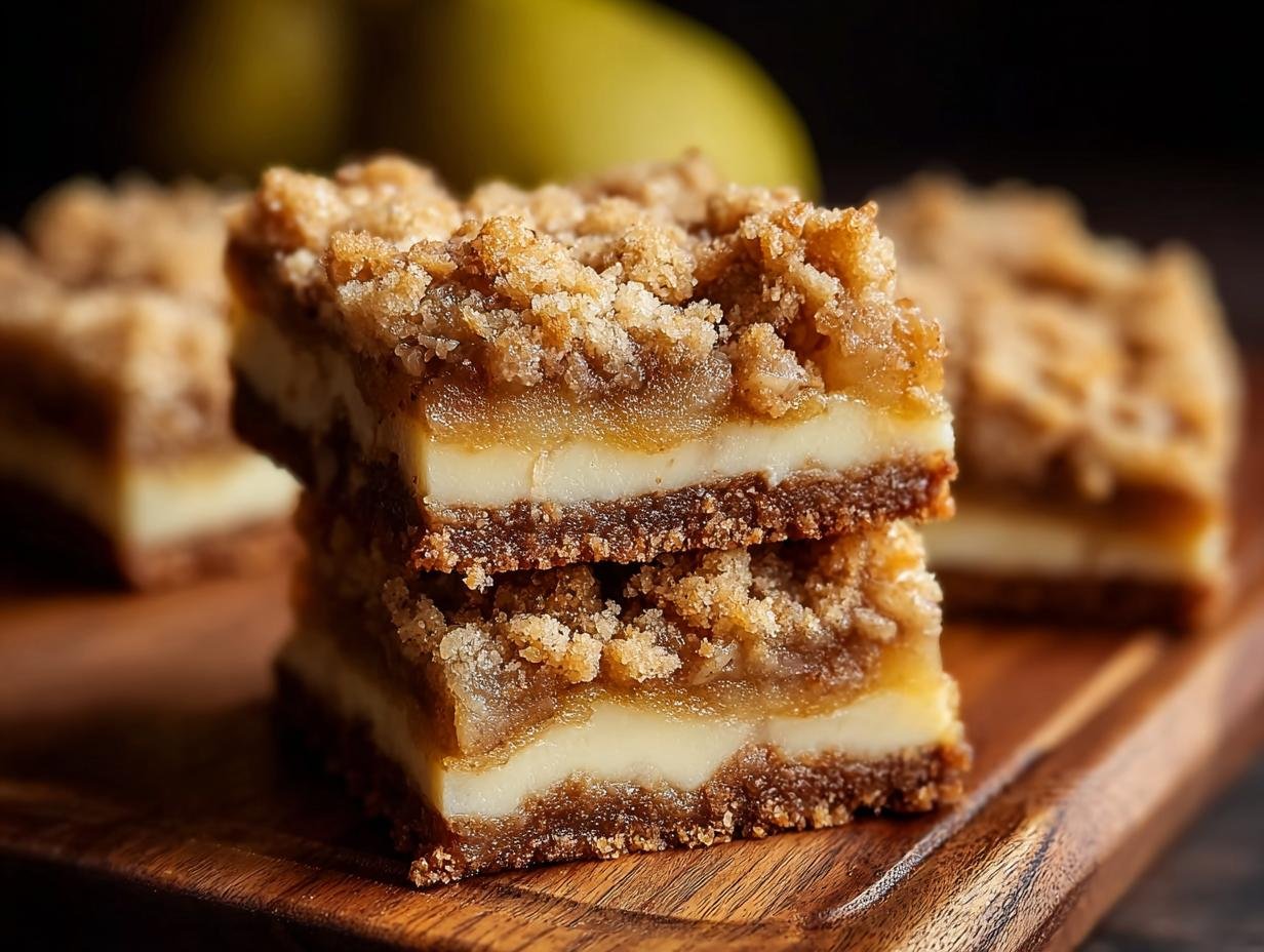 Amazing Pear Bars: 10-12 Min Crust Bake